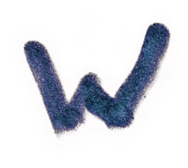 handwritten letter W with felt-tip pen isolated, png asset, poster element.