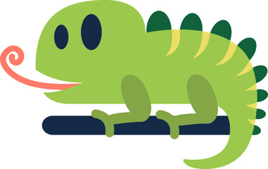 Cute Green Animals Illustration