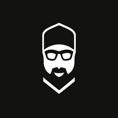 Muslim Men Head Logo Design 