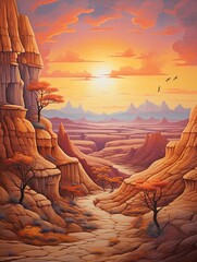 Arid Beauty: Captivating Desert Landscapes in Exquisite Wall Art