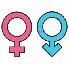 gender equality sign of humanities, rainbow sign of freedom of gender, lgbt symbol