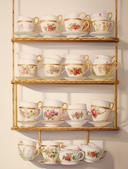 Elegant Teacups: Enchanting Afternoon Tea Wall Art