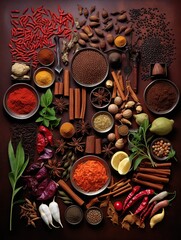 Exotic Spices and Herbs for Culinary Wall Art: A Vibrant Display of Flavors