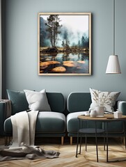 Tranquil Freshwater Lakes: Captivating Wall Prints of Serene Landscapes
