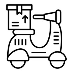   Delivery Bike line icon
