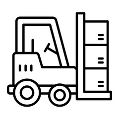   Forklift line icon