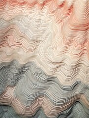 Geographical Elevation: Topographic Wall Prints Inspired by Nature's Undulations
