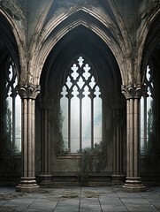 Gothic Arches Wall Art: Historical Reverence - A Stunning Tribute to Gothic Architectural Perfection