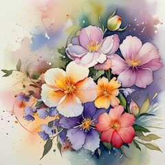 A bouquet of beautiful different colors