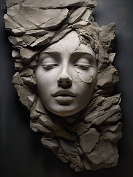 Impressive Stone Statues: A Masterpiece in Sculptural Wall Art