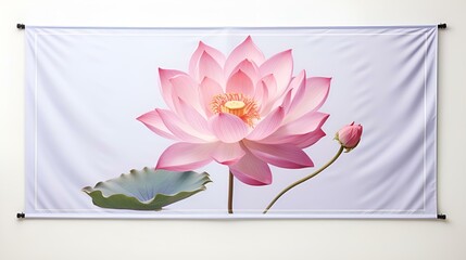 close-up of a white lotus in a pond
