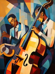 Jazzin' Bebop: Captivating Images of Iconic Musicians Navigating the Jazz Scene - obrazy, fototapety, plakaty