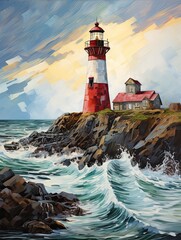Lighthouses in Coastal Guides: Stunning Wall Prints for Nautical Enthusiasts