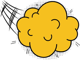 Comic speech bubbles illustration on transparent background.