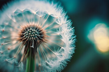 Dandelion Whispers: Captivating Close-Up of Nature's Delicate Beauty, a Mesmerizing Dance of Seeds. Perfect for Adding an Air of Ethereal Charm