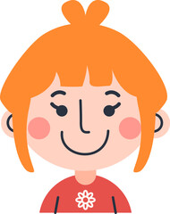 Cute Children Avatar Illustration