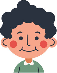 Cute Children Avatar Illustration