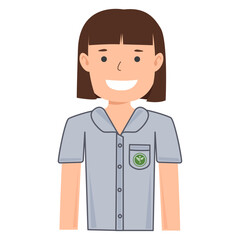 health promotion officer thailand. vector illustration