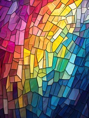 Fragmented Rainbows: Stained Glass Windows Wall Prints