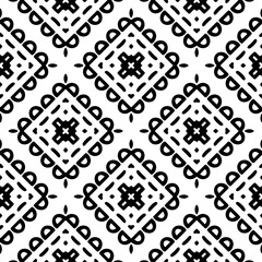 White background with black pattern. Seamless texture for fashion, textile design,  on wall paper, wrapping paper, fabrics and home decor. Simple repeat pattern.