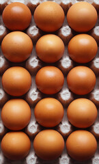 A package of free-range brown eggs