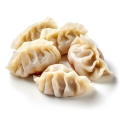 dumplings on a white background