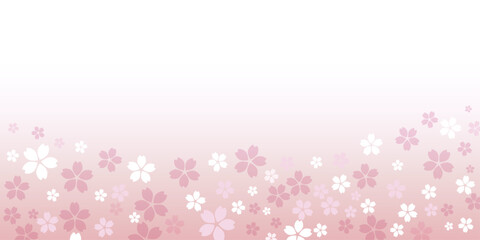 桜の花びらの背景イラスト  ピンクのグラデーション背景 - obrazy, fototapety, plakaty