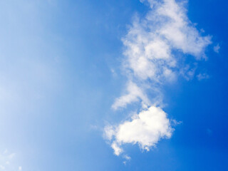 Fototapeta na wymiar blue sky background with tiny white clouds