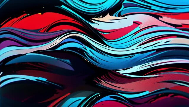Abstract ink strokes background loop