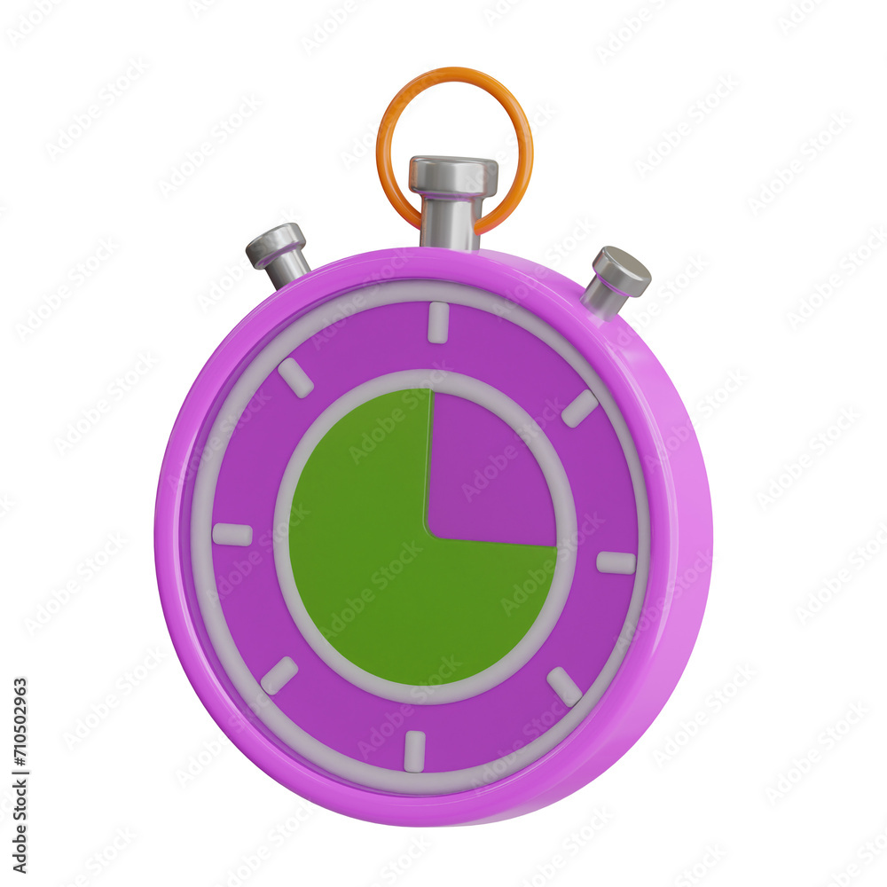 Poster 3d timer model precise measurement in competition. 3d illustration, 3d element, 3d rendering. 3d vis