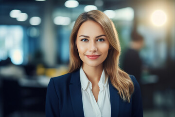 Naklejka premium AI generated image of successful confident office worker seo boss big company leader