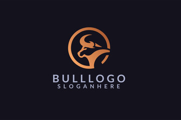 Majestic Bull Emblem in Elegant Bronze Hues