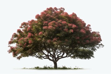 Frontal perspective of crape myrtle tree png. Generative AI