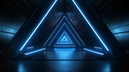 Neon Blue Dark Metal Schematic Textured Alien Spaces