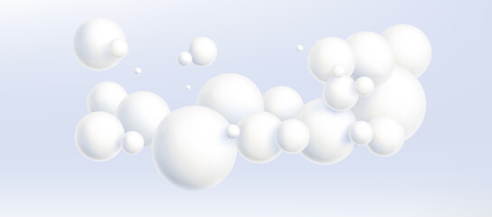 White Floating Spheres