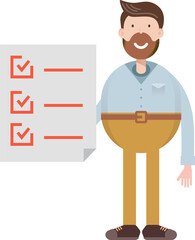 Beard Man Character and Check List Document
