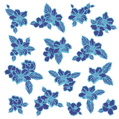 Abstract flower material ideal for textile design,