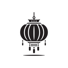 Radiant Silhouettes Explored: Delving into the Beauty of Chinese Lanterns Silhouette Stock for Your Portfolio - Chinese New Year Silhouette - Chinese Lanterns Vector Stock

