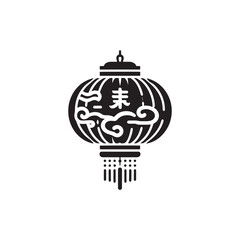 Ancient Traditions Revitalized: Elevate Your Designs with Chinese Lanterns Silhouette Stock Imagery - Chinese New Year Silhouette - Chinese Lanterns Vector Stock
