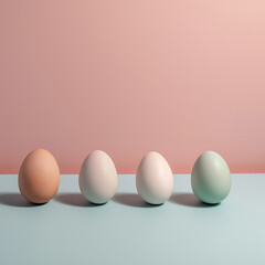 easter eggs on the table minimalism generative ai