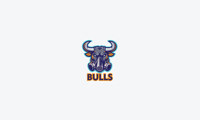 bull logo design vector template 