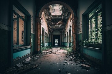 Decay Chronicles: Atmospheric Capture of an Old Ruined Hospital