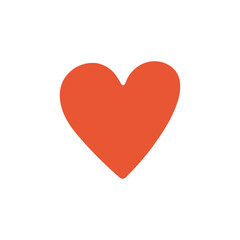 Red heart. Symbol of love, romance. Design for Valentine's Day.