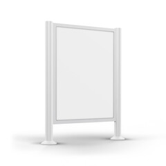 Billboard Display on white background