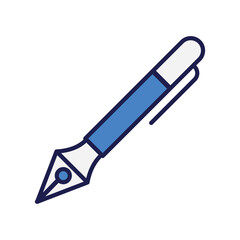 fountain pen icon with white background vector stock illustration