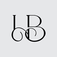 Initial Letter HB Logo Design Creative Elegant Style