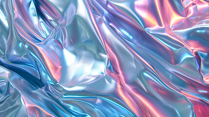 Obraz premium Beautiful abstract background. Folds of holographic paper close-up 