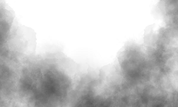 Black smoke clouds. Smoke toxic steaming vapor dust. Fume or smog Vector realistic illustration of dark smoky