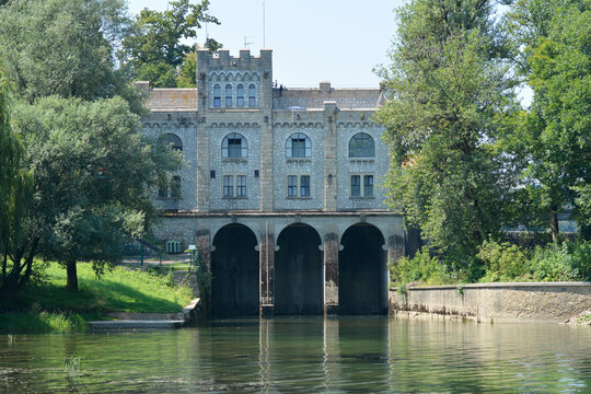 Ozalj hydroelectric power plant on the Kupa river