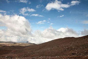 Reise durch Südamerika. Riobamba in Ecuador. Tour unterhalb des Chimborazo